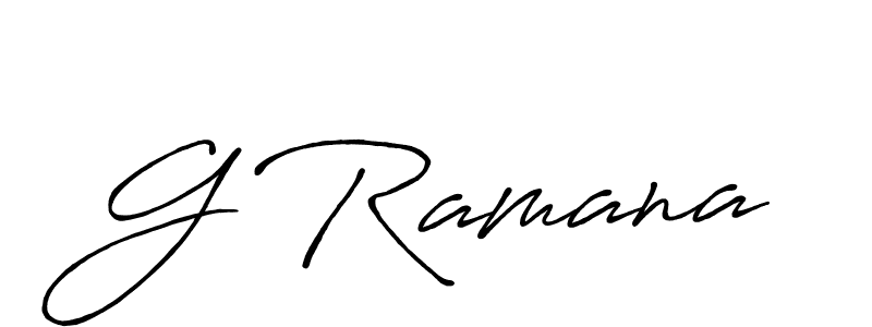 Use a signature maker to create a handwritten signature online. With this signature software, you can design (Antro_Vectra_Bolder) your own signature for name G Ramana. G Ramana signature style 7 images and pictures png