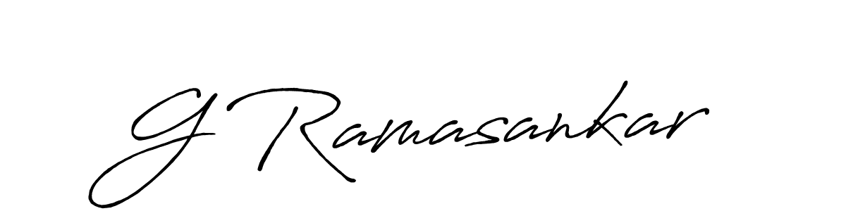 Create a beautiful signature design for name G Ramasankar. With this signature (Antro_Vectra_Bolder) fonts, you can make a handwritten signature for free. G Ramasankar signature style 7 images and pictures png