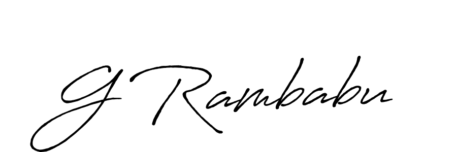 G Rambabu stylish signature style. Best Handwritten Sign (Antro_Vectra_Bolder) for my name. Handwritten Signature Collection Ideas for my name G Rambabu. G Rambabu signature style 7 images and pictures png