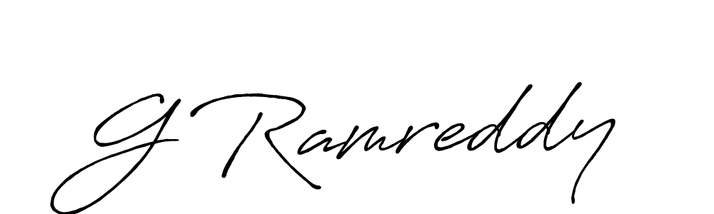 if you are searching for the best signature style for your name G Ramreddy. so please give up your signature search. here we have designed multiple signature styles  using Antro_Vectra_Bolder. G Ramreddy signature style 7 images and pictures png