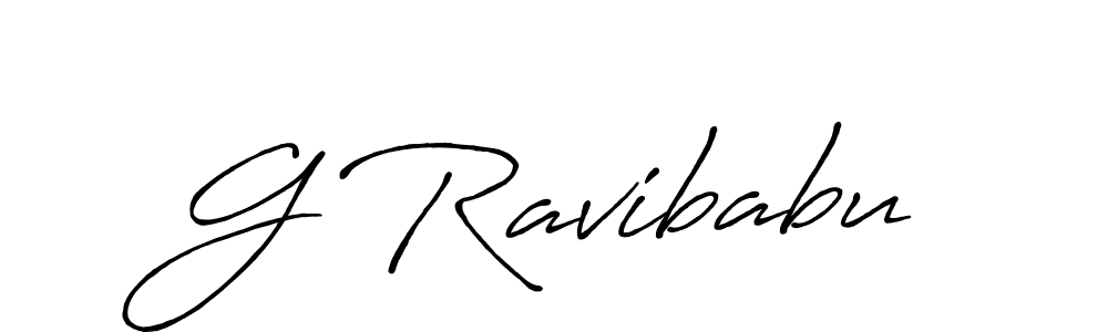 Also we have G Ravibabu name is the best signature style. Create professional handwritten signature collection using Antro_Vectra_Bolder autograph style. G Ravibabu signature style 7 images and pictures png