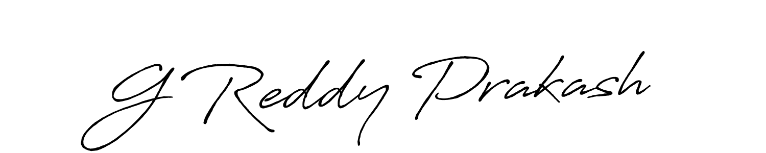 Make a beautiful signature design for name G Reddy Prakash. With this signature (Antro_Vectra_Bolder) style, you can create a handwritten signature for free. G Reddy Prakash signature style 7 images and pictures png