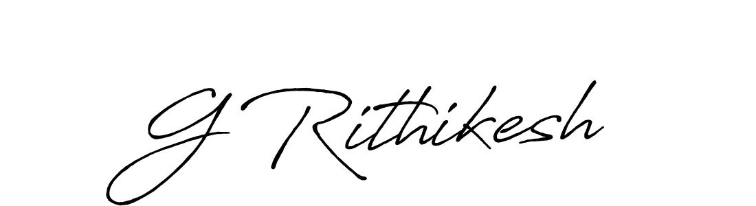 How to make G Rithikesh signature? Antro_Vectra_Bolder is a professional autograph style. Create handwritten signature for G Rithikesh name. G Rithikesh signature style 7 images and pictures png