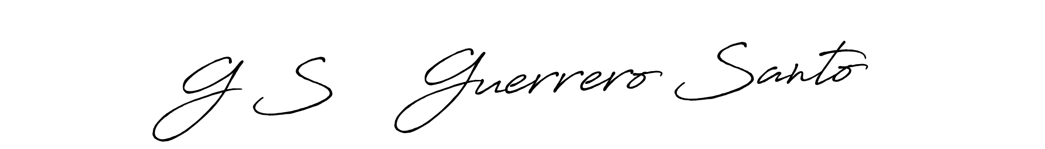 Make a short G S    Guerrero Santo signature style. Manage your documents anywhere anytime using Antro_Vectra_Bolder. Create and add eSignatures, submit forms, share and send files easily. G S    Guerrero Santo signature style 7 images and pictures png