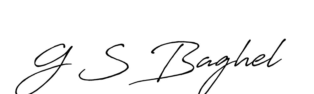The best way (Antro_Vectra_Bolder) to make a short signature is to pick only two or three words in your name. The name G S Baghel include a total of six letters. For converting this name. G S Baghel signature style 7 images and pictures png