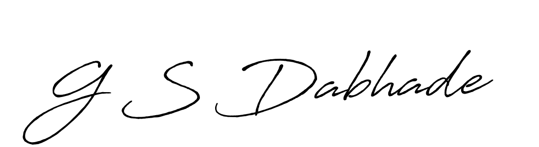 Make a beautiful signature design for name G S Dabhade. With this signature (Antro_Vectra_Bolder) style, you can create a handwritten signature for free. G S Dabhade signature style 7 images and pictures png