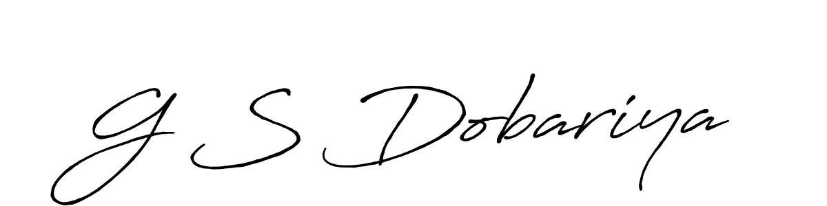 Also You can easily find your signature by using the search form. We will create G S Dobariya name handwritten signature images for you free of cost using Antro_Vectra_Bolder sign style. G S Dobariya signature style 7 images and pictures png