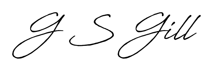 The Antro_Vectra_Bolder font transforms the name G S Gill into an executive sign with sharp precision and distinguished character. G S Gill signature style 7 images and pictures png