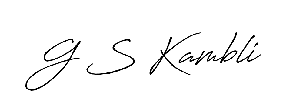 Create a beautiful signature design for name G S Kambli. With this signature (Antro_Vectra_Bolder) fonts, you can make a handwritten signature for free. G S Kambli signature style 7 images and pictures png