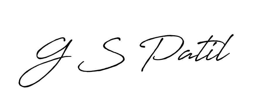 The best way (Antro_Vectra_Bolder) to make a short signature is to pick only two or three words in your name. The name G S Patil include a total of six letters. For converting this name. G S Patil signature style 7 images and pictures png