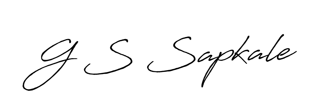 Use a signature maker to create a handwritten signature online. With this signature software, you can design (Antro_Vectra_Bolder) your own signature for name G S Sapkale. G S Sapkale signature style 7 images and pictures png