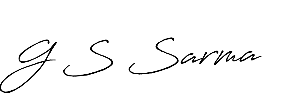 The best way (Antro_Vectra_Bolder) to make a short signature is to pick only two or three words in your name. The name G S Sarma include a total of six letters. For converting this name. G S Sarma signature style 7 images and pictures png