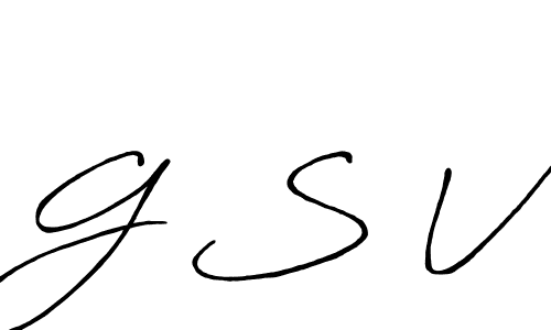 Create a beautiful signature design for name G S V. With this signature (Antro_Vectra_Bolder) fonts, you can make a handwritten signature for free. G S V signature style 7 images and pictures png