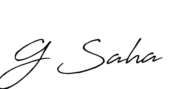 Design your own signature with our free online signature maker. With this signature software, you can create a handwritten (Antro_Vectra_Bolder) signature for name G Saha. G Saha signature style 7 images and pictures png