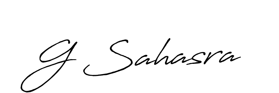 It looks lik you need a new signature style for name G Sahasra. Design unique handwritten (Antro_Vectra_Bolder) signature with our free signature maker in just a few clicks. G Sahasra signature style 7 images and pictures png