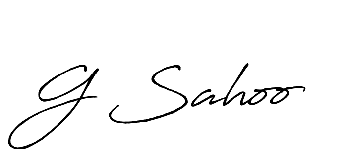 Make a beautiful signature design for name G Sahoo. With this signature (Antro_Vectra_Bolder) style, you can create a handwritten signature for free. G Sahoo signature style 7 images and pictures png