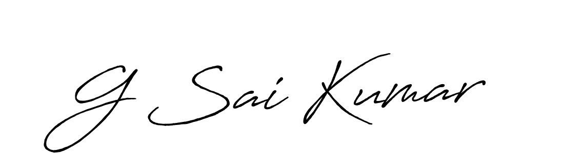 Use a signature maker to create a handwritten signature online. With this signature software, you can design (Antro_Vectra_Bolder) your own signature for name G Sai Kumar. G Sai Kumar signature style 7 images and pictures png