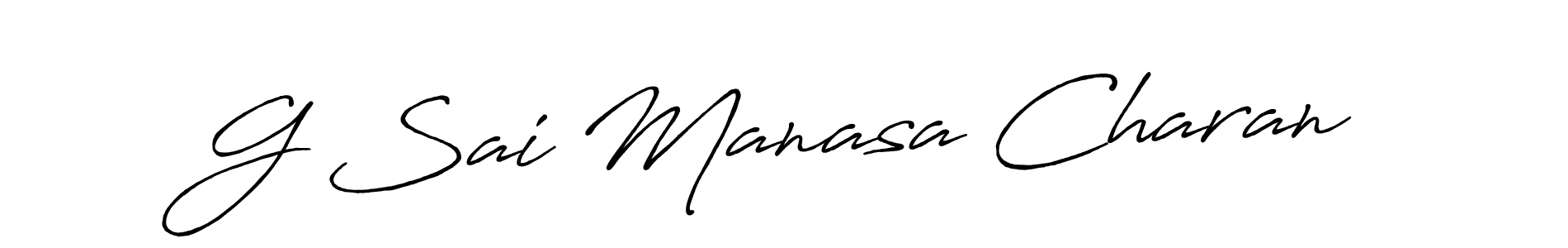 This is the best signature style for the G Sai Manasa Charan name. Also you like these signature font (Antro_Vectra_Bolder). Mix name signature. G Sai Manasa Charan signature style 7 images and pictures png