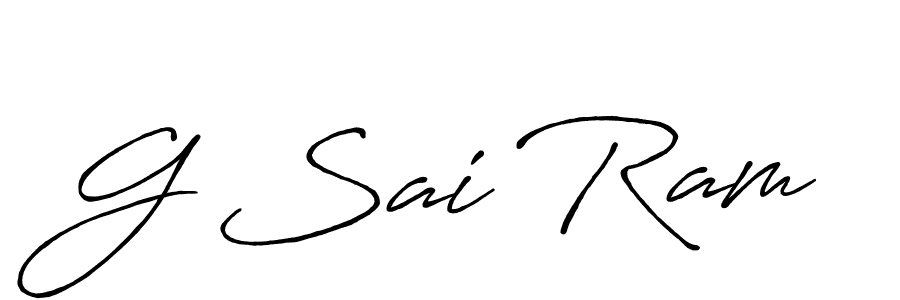 Use a signature maker to create a handwritten signature online. With this signature software, you can design (Antro_Vectra_Bolder) your own signature for name G Sai Ram. G Sai Ram signature style 7 images and pictures png