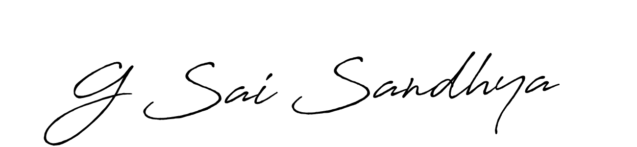 Make a short G Sai Sandhya signature style. Manage your documents anywhere anytime using Antro_Vectra_Bolder. Create and add eSignatures, submit forms, share and send files easily. G Sai Sandhya signature style 7 images and pictures png