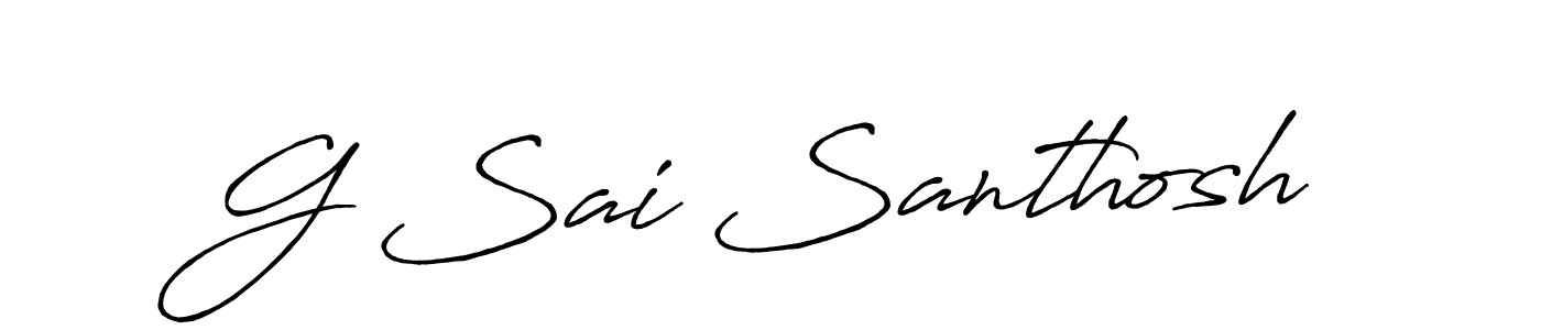 Also You can easily find your signature by using the search form. We will create G Sai Santhosh name handwritten signature images for you free of cost using Antro_Vectra_Bolder sign style. G Sai Santhosh signature style 7 images and pictures png