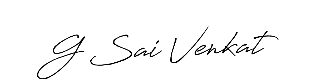Create a beautiful signature design for name G Sai Venkat. With this signature (Antro_Vectra_Bolder) fonts, you can make a handwritten signature for free. G Sai Venkat signature style 7 images and pictures png