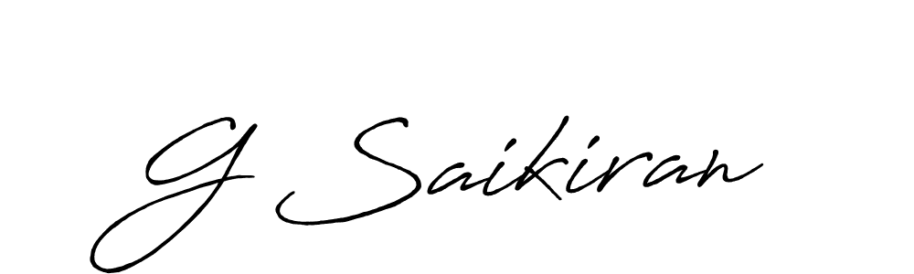 G Saikiran stylish signature style. Best Handwritten Sign (Antro_Vectra_Bolder) for my name. Handwritten Signature Collection Ideas for my name G Saikiran. G Saikiran signature style 7 images and pictures png