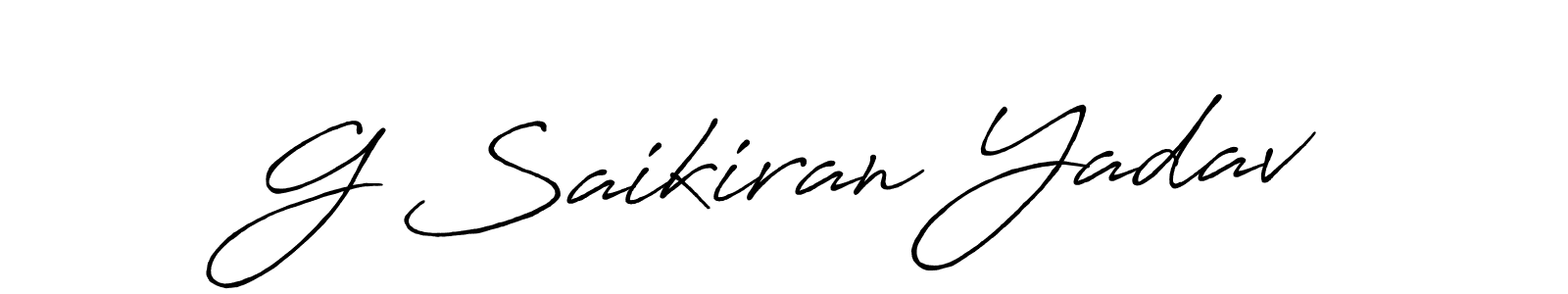 This is the best signature style for the G Saikiran Yadav name. Also you like these signature font (Antro_Vectra_Bolder). Mix name signature. G Saikiran Yadav signature style 7 images and pictures png