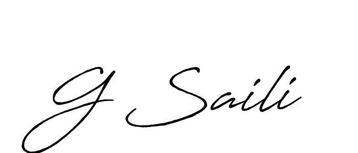 Make a beautiful signature design for name G Saili. Use this online signature maker to create a handwritten signature for free. G Saili signature style 7 images and pictures png