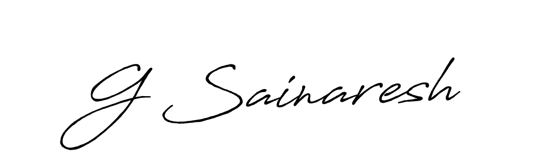 Antro_Vectra_Bolder is a professional signature style that is perfect for those who want to add a touch of class to their signature. It is also a great choice for those who want to make their signature more unique. Get G Sainaresh name to fancy signature for free. G Sainaresh signature style 7 images and pictures png