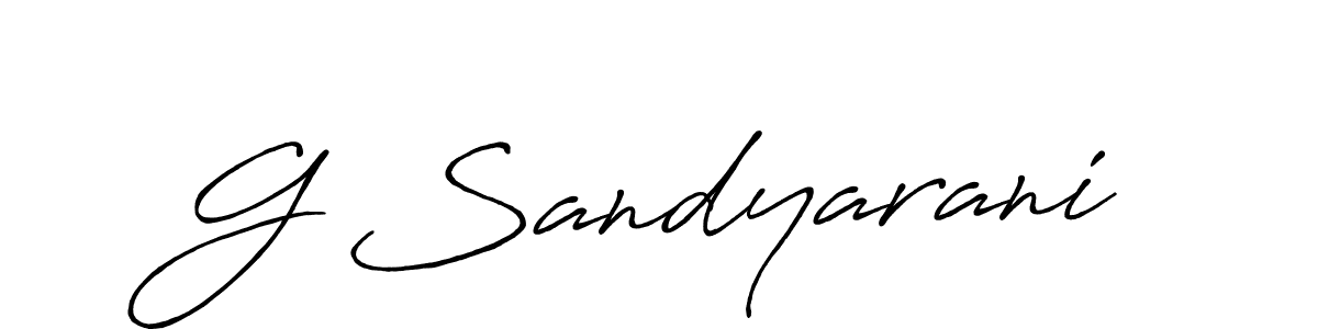 Use a signature maker to create a handwritten signature online. With this signature software, you can design (Antro_Vectra_Bolder) your own signature for name G Sandyarani. G Sandyarani signature style 7 images and pictures png