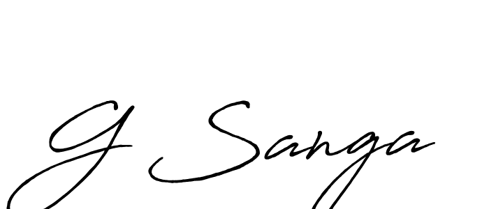 if you are searching for the best signature style for your name G Sanga. so please give up your signature search. here we have designed multiple signature styles  using Antro_Vectra_Bolder. G Sanga signature style 7 images and pictures png