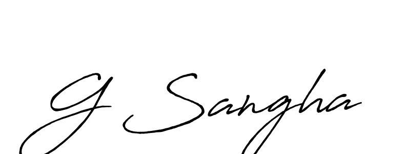 Also You can easily find your signature by using the search form. We will create G Sangha name handwritten signature images for you free of cost using Antro_Vectra_Bolder sign style. G Sangha signature style 7 images and pictures png