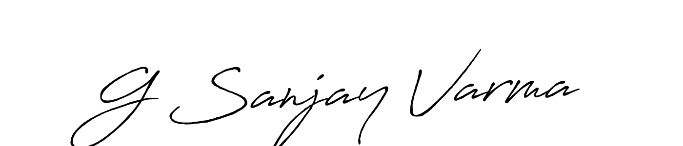 Design your own signature with our free online signature maker. With this signature software, you can create a handwritten (Antro_Vectra_Bolder) signature for name G Sanjay Varma. G Sanjay Varma signature style 7 images and pictures png