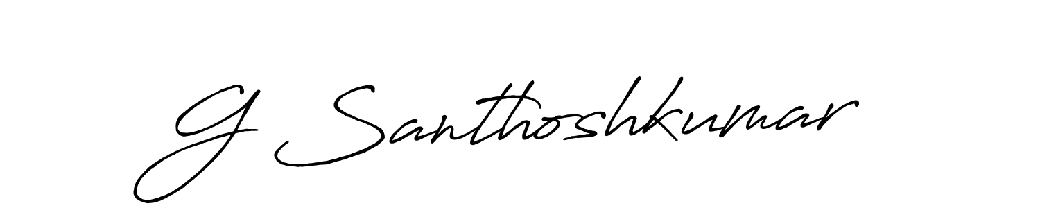 G Santhoshkumar stylish signature style. Best Handwritten Sign (Antro_Vectra_Bolder) for my name. Handwritten Signature Collection Ideas for my name G Santhoshkumar. G Santhoshkumar signature style 7 images and pictures png