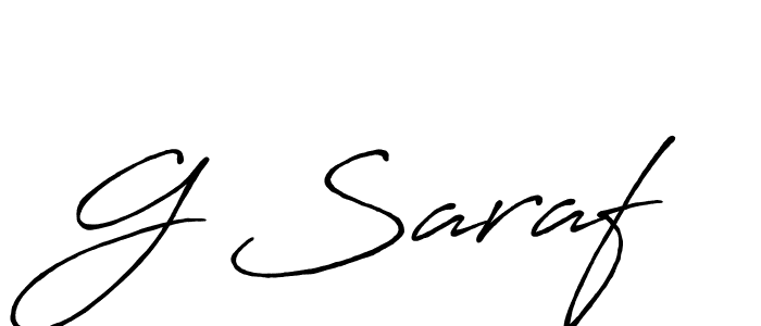 Use a signature maker to create a handwritten signature online. With this signature software, you can design (Antro_Vectra_Bolder) your own signature for name G Saraf. G Saraf signature style 7 images and pictures png