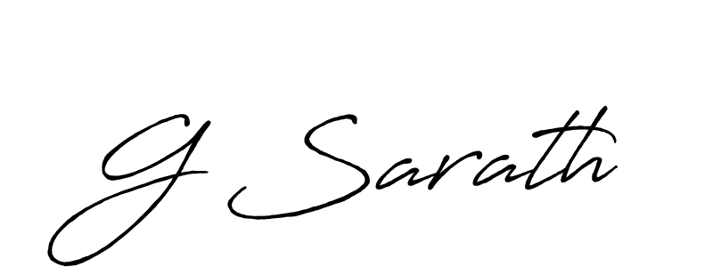 G Sarath stylish signature style. Best Handwritten Sign (Antro_Vectra_Bolder) for my name. Handwritten Signature Collection Ideas for my name G Sarath. G Sarath signature style 7 images and pictures png