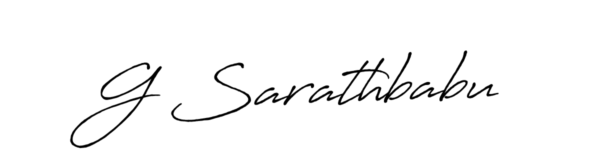 The best way (Antro_Vectra_Bolder) to make a short signature is to pick only two or three words in your name. The name G Sarathbabu include a total of six letters. For converting this name. G Sarathbabu signature style 7 images and pictures png