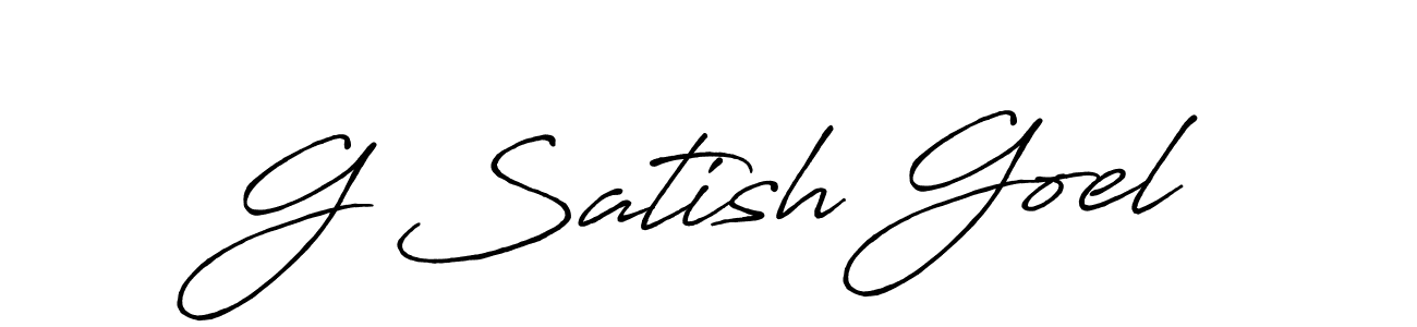 Make a short G Satish Goel signature style. Manage your documents anywhere anytime using Antro_Vectra_Bolder. Create and add eSignatures, submit forms, share and send files easily. G Satish Goel signature style 7 images and pictures png