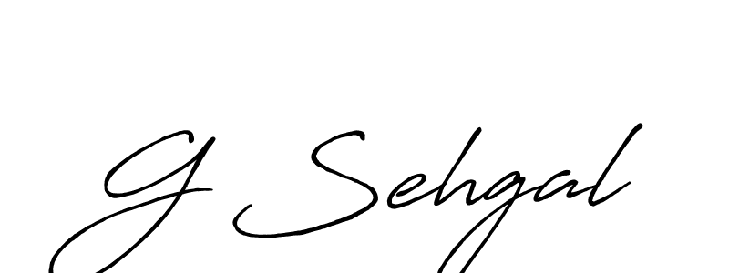 How to make G Sehgal name signature. Use Antro_Vectra_Bolder style for creating short signs online. This is the latest handwritten sign. G Sehgal signature style 7 images and pictures png