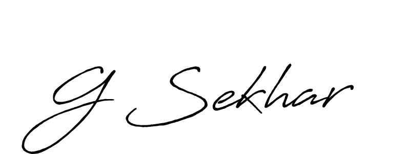 How to make G Sekhar name signature. Use Antro_Vectra_Bolder style for creating short signs online. This is the latest handwritten sign. G Sekhar signature style 7 images and pictures png