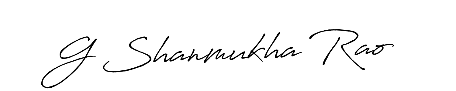 Also You can easily find your signature by using the search form. We will create G Shanmukha Rao name handwritten signature images for you free of cost using Antro_Vectra_Bolder sign style. G Shanmukha Rao signature style 7 images and pictures png