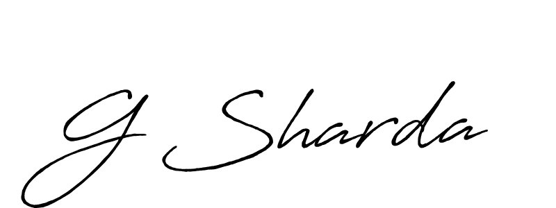 Make a beautiful signature design for name G Sharda. With this signature (Antro_Vectra_Bolder) style, you can create a handwritten signature for free. G Sharda signature style 7 images and pictures png