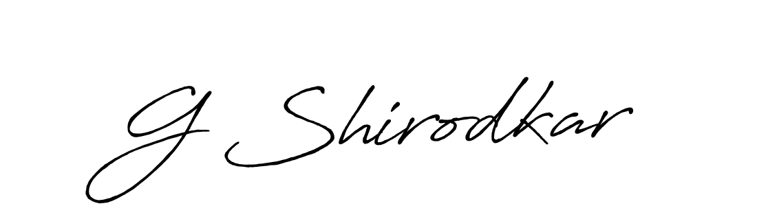 if you are searching for the best signature style for your name G Shirodkar. so please give up your signature search. here we have designed multiple signature styles  using Antro_Vectra_Bolder. G Shirodkar signature style 7 images and pictures png