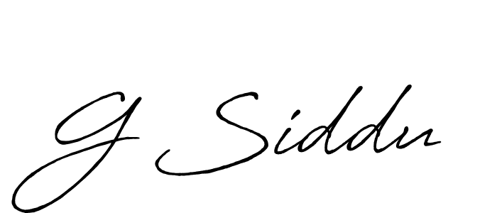 Create a beautiful signature design for name G Siddu. With this signature (Antro_Vectra_Bolder) fonts, you can make a handwritten signature for free. G Siddu signature style 7 images and pictures png