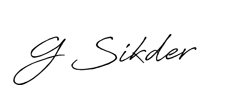 G Sikder stylish signature style. Best Handwritten Sign (Antro_Vectra_Bolder) for my name. Handwritten Signature Collection Ideas for my name G Sikder. G Sikder signature style 7 images and pictures png