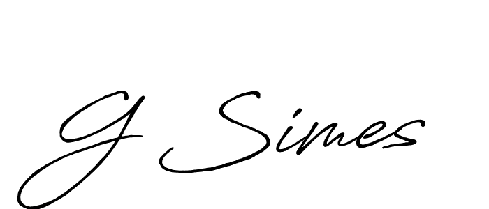 Similarly Antro_Vectra_Bolder is the best handwritten signature design. Signature creator online .You can use it as an online autograph creator for name G Simes. G Simes signature style 7 images and pictures png