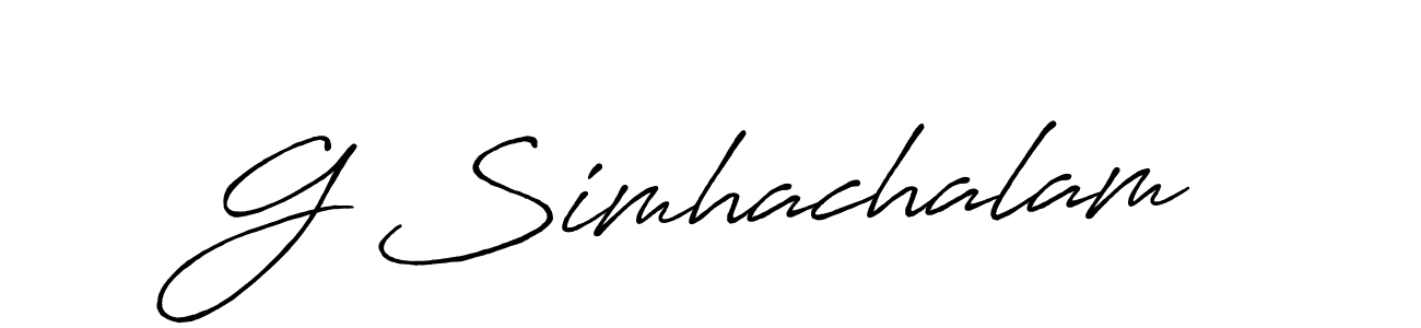 It looks lik you need a new signature style for name G Simhachalam. Design unique handwritten (Antro_Vectra_Bolder) signature with our free signature maker in just a few clicks. G Simhachalam signature style 7 images and pictures png