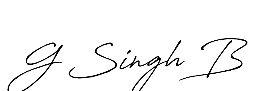G Singh B stylish signature style. Best Handwritten Sign (Antro_Vectra_Bolder) for my name. Handwritten Signature Collection Ideas for my name G Singh B. G Singh B signature style 7 images and pictures png