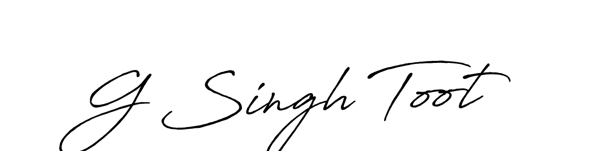 Use a signature maker to create a handwritten signature online. With this signature software, you can design (Antro_Vectra_Bolder) your own signature for name G Singh Toot. G Singh Toot signature style 7 images and pictures png